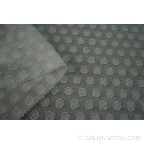 Tissu jacquard à pinces à pois en polyester